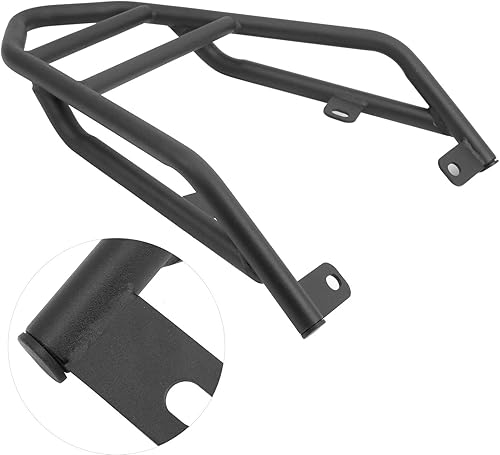 Miniatura 7 de Portaequipajes para motocicleta, estante trasero para equipaje de asiento individual, portaequipajes trasero soporte de tubo de acero M516‑B035‑BLK