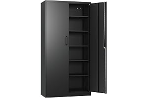 SISESOL Lock Cabinet | 71" Lockable Garage Storage Cabinet