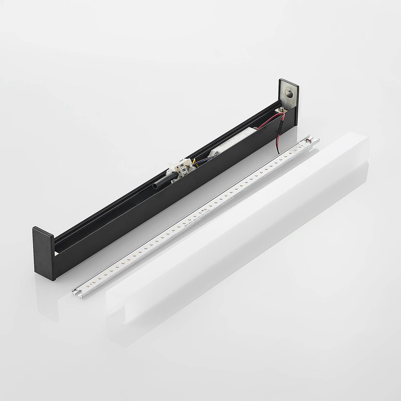 Lindby LED Wandleuchte, Wandlampe Bad Ulisan (spritzwassergeschützt (Modern) in Schwarz aus Aluminium (1 flammig) - Wandleuchten Spiegelleuchte Badezimmer Wandbeleuchtung Badezimmerleuchte