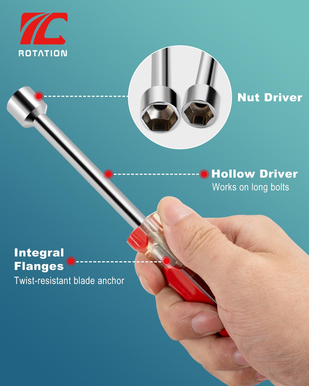 ROTATION Metric Nut Driver Set - 7 Piece -3
