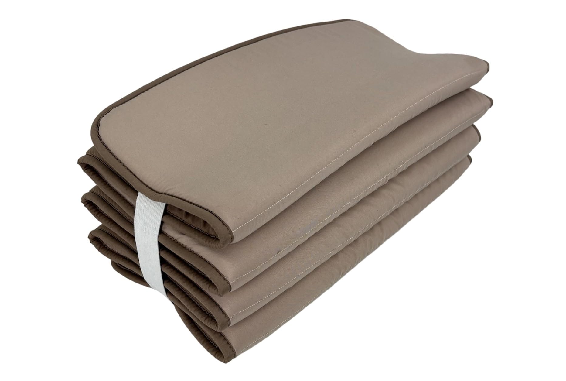 Tata Home Materassino Prendisole Pieghevole Cuscino Imbottito per Sdraio Lettino Spiaggia Trasportabile Salvaspazio Misura Maxi 52x200 cm Tortora Marrone