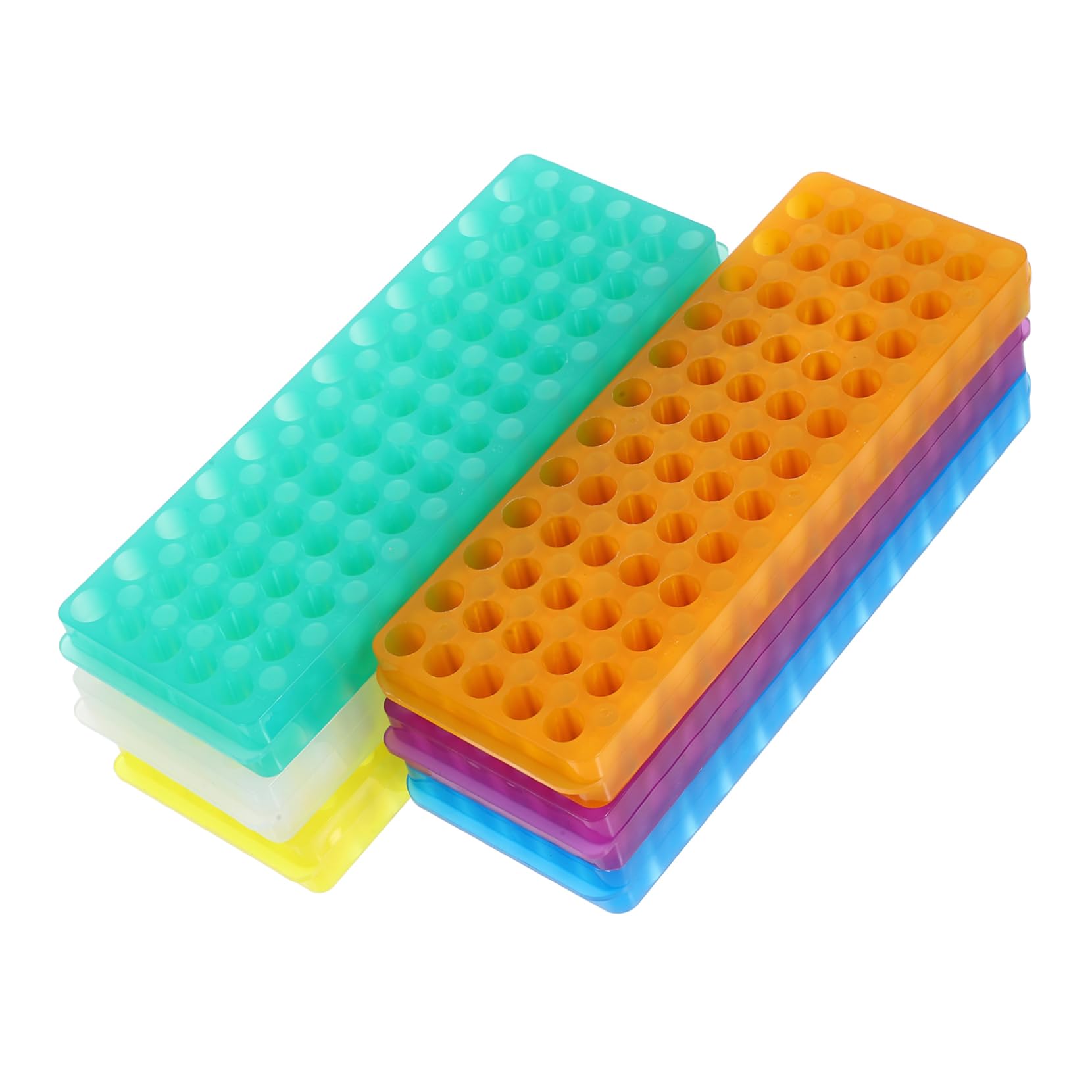 CIYODO Abs Plastic Test Tube Holder Rack Count Double-Sided Design Holes Lab Tube Storage
