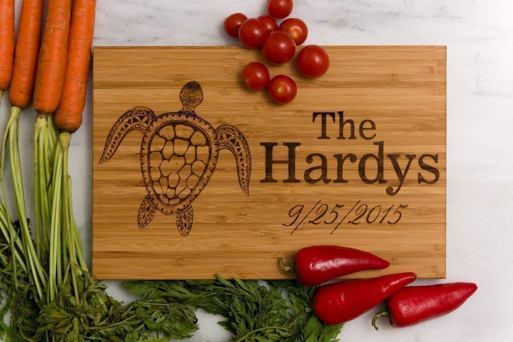 Personalized, Sea Turtle Engraved Cutting Board by Left Coast Original