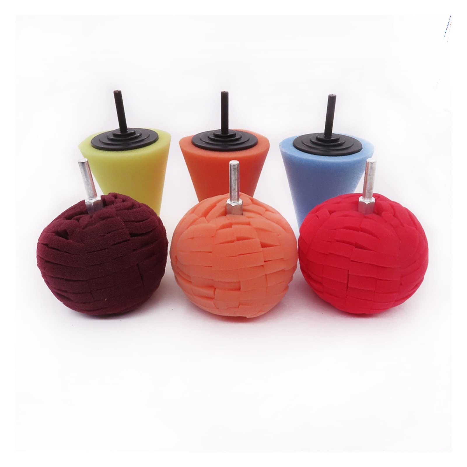 yaoqijie Auto lucidante pad lucidata spugna spugna pad cono lucidatore tampone tampone kit di ceretta for automobili for la ruota della ruota dell'automobile Lucidatura del faro lasting ( Color : 4 )