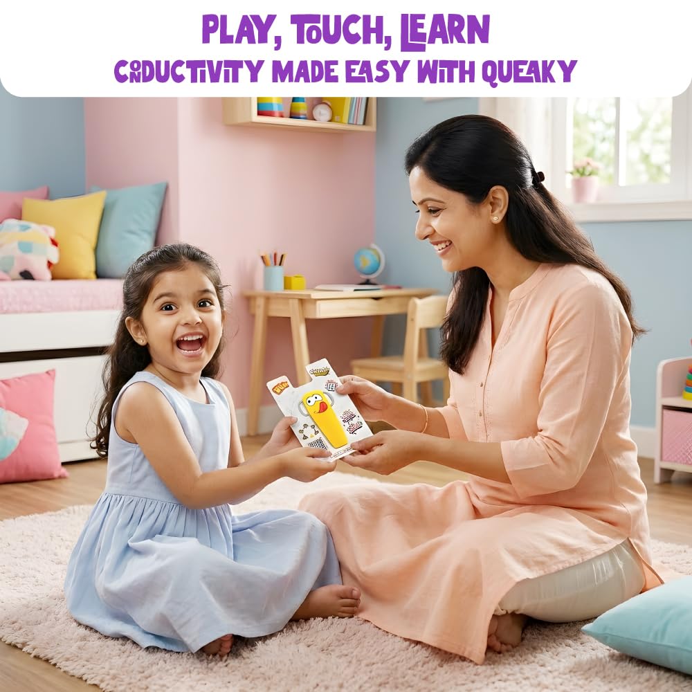 Blix Queaky Charge Rechargeable Sound Making Toy For Kids. Conductivity Experiment Toy. Perfect Toy For Creative Pranks. Circuit & Resistance Experiment Gift For Boys And Girls. Made In India (Yellow) — Amazon image 9