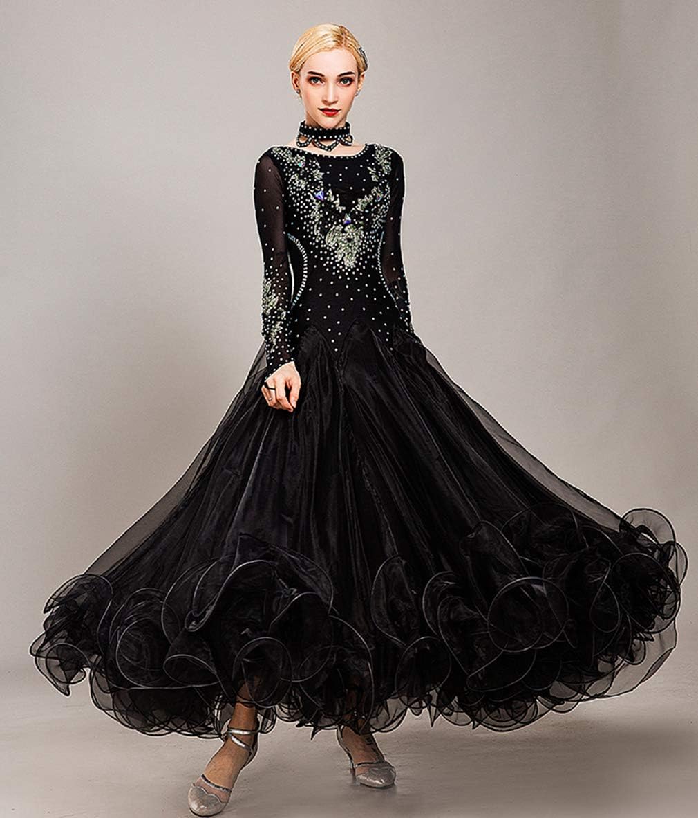 GRATTY 社交ダンス衣装 社交ダンスドレス モダンダンス 衣装 ワルツダンス 衣装 レディース 発表会ドレス ステージ衣装 競技