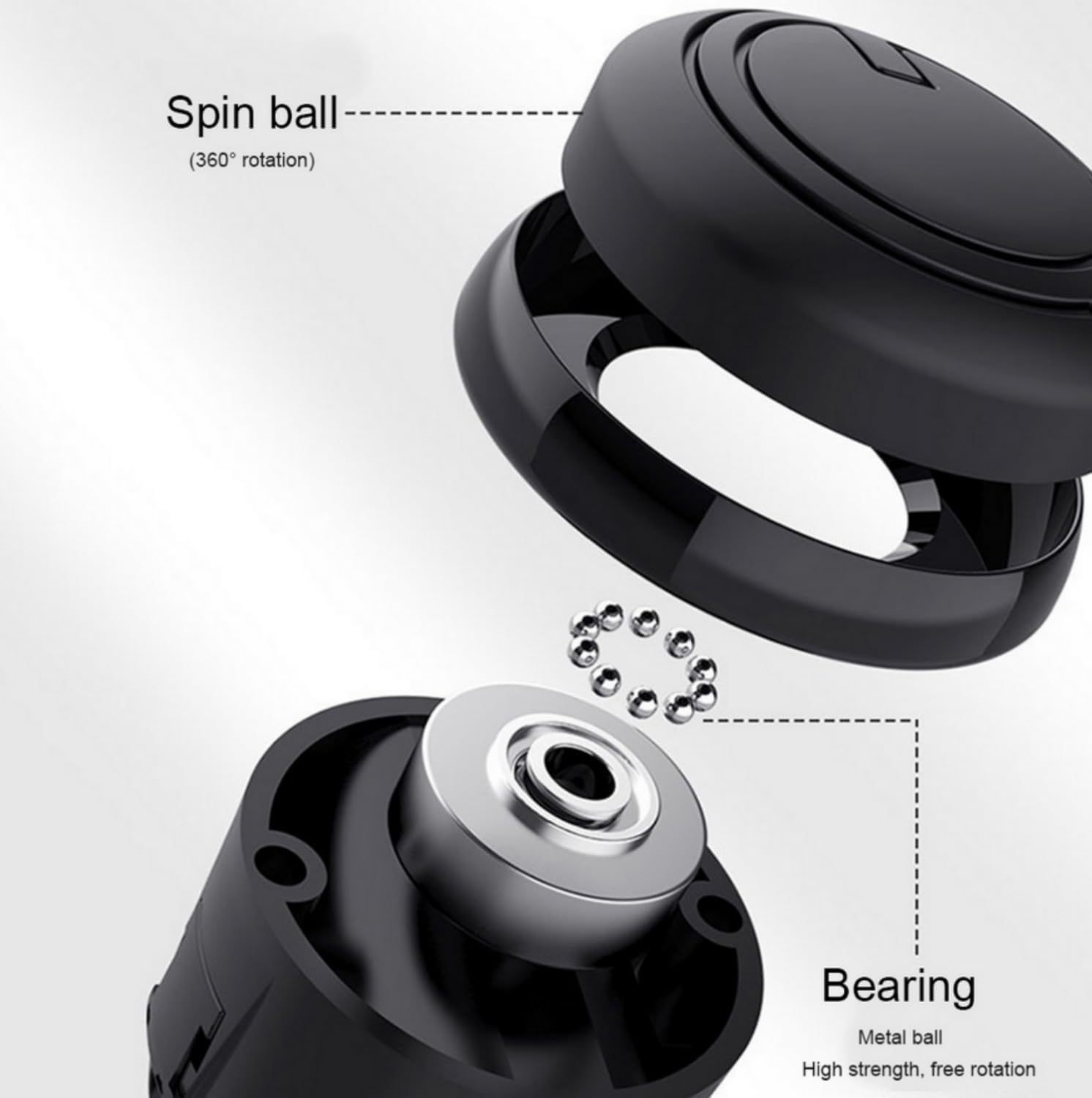 Drumstone (𝐖𝐢𝐧𝐭𝐞𝐫 𝐎𝐟𝐟𝐞𝐫 𝟏𝟕 𝐘𝐞𝐚𝐫 𝐖𝐚𝐫𝐫𝐚𝐧𝐭𝐲) Spinner Knobs for Steering Wheel – 360° Rotation Buddy with Silicone Grip & Metal Bearings for Effortless Car & Truck Driving - Image 6 thumbnail