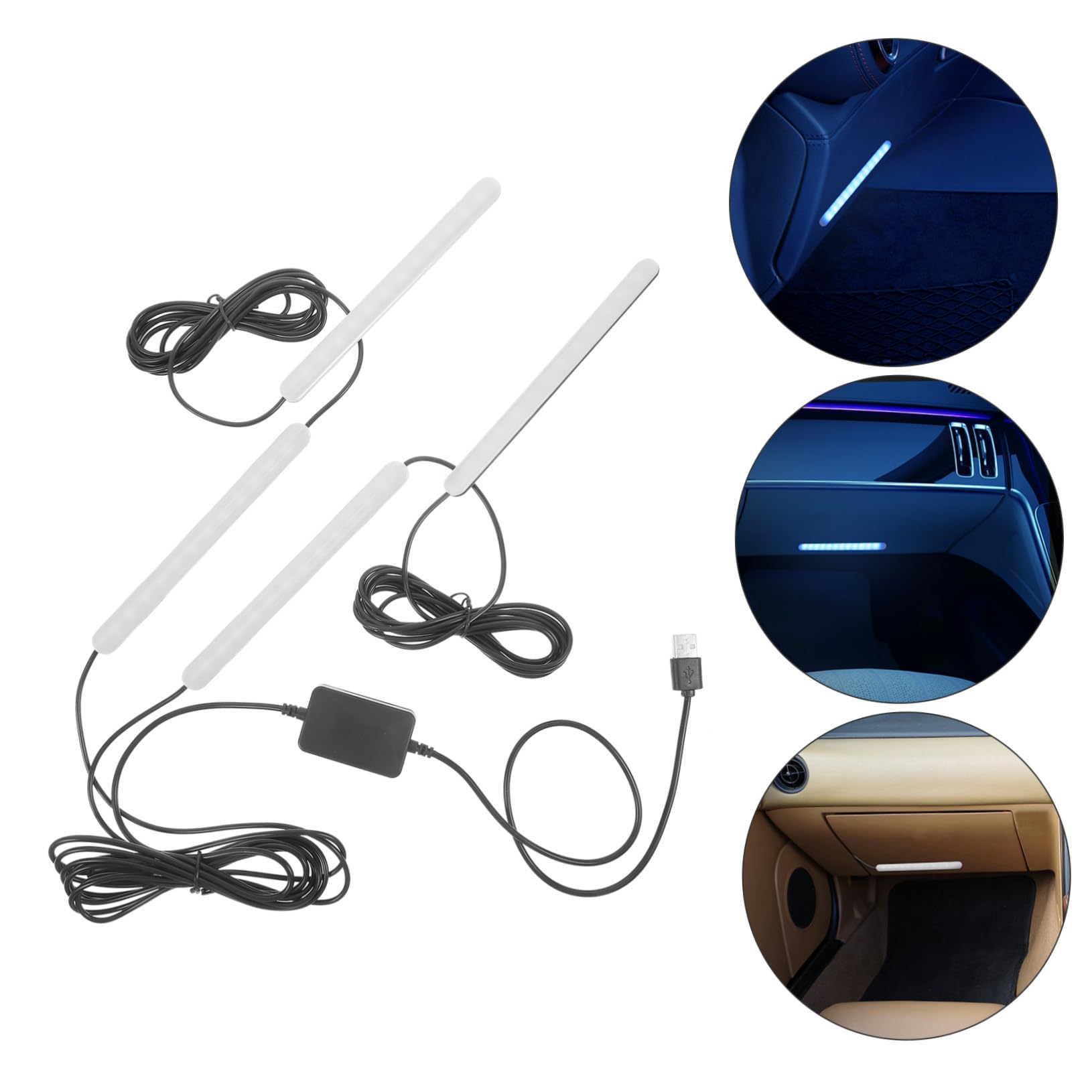 Tiras de Luces LED para Coche 5050smd 48led USB 5v 2 Líneas
