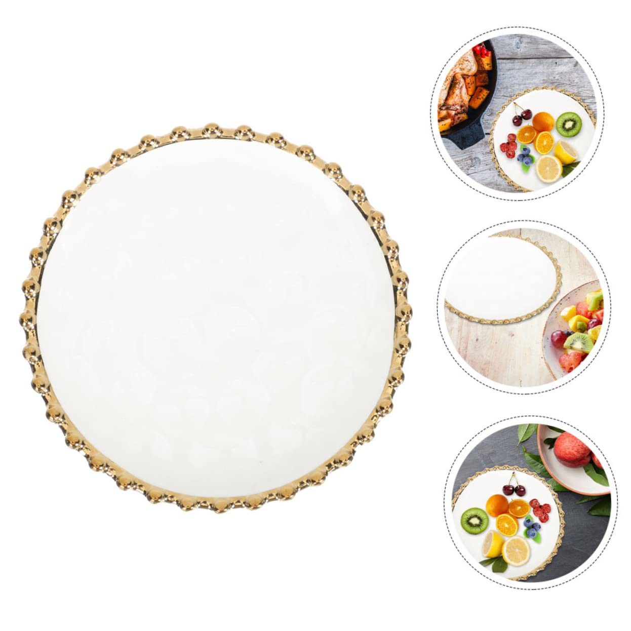 ABOOFAN Piatto Da Dessert in Ceramica - Piatto Da Snack Per Feste Ristoranti E Catering