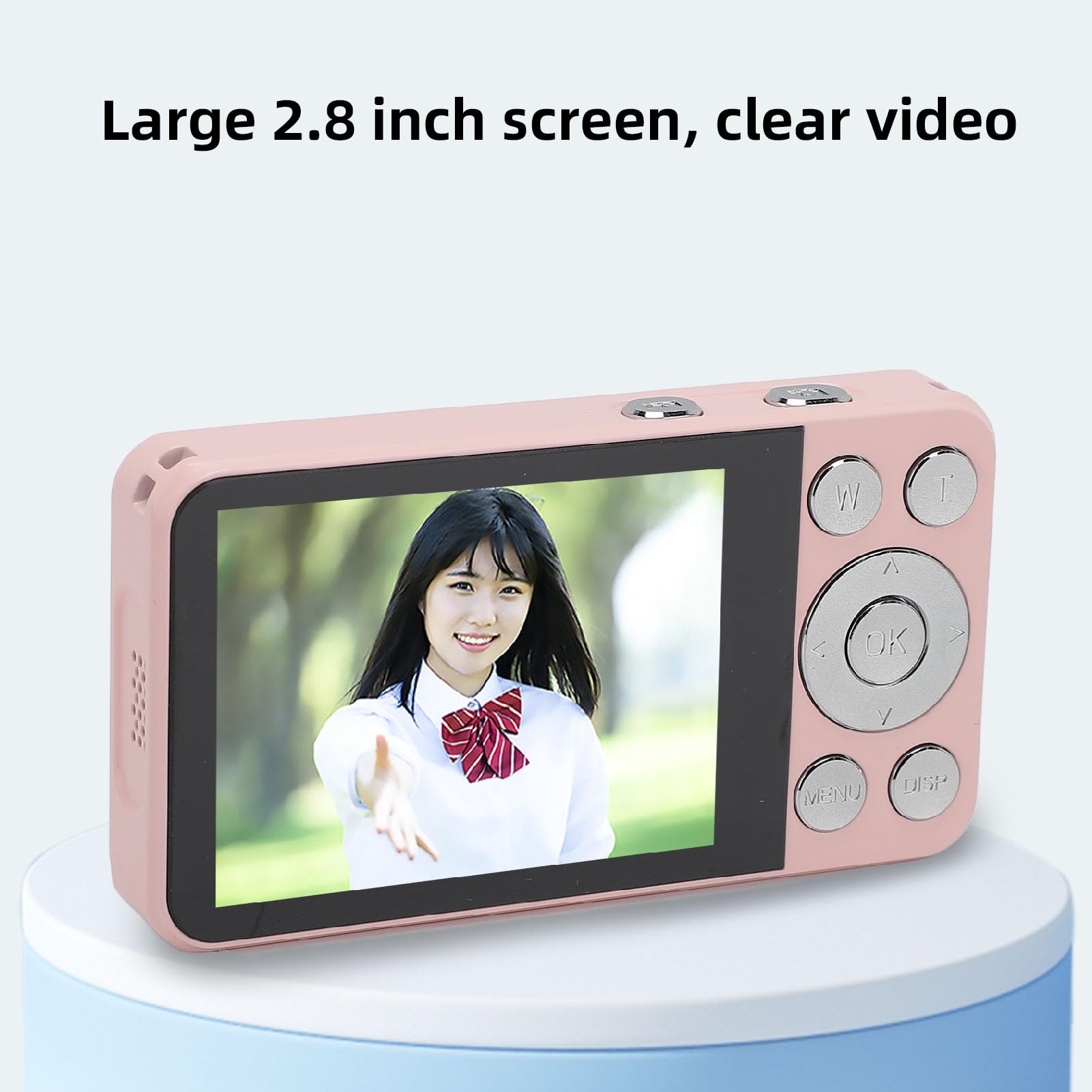 Przenośny Aparat Cyfrowy 4K, Kamera 1080P, 18-krotny Zoom Cyfrowy, Autofokus Zapobiegający Wstrząsom, Kompaktowy Aparat Podróżny, dla Dzieci, Studentów, Dzieci, Nastolatka,