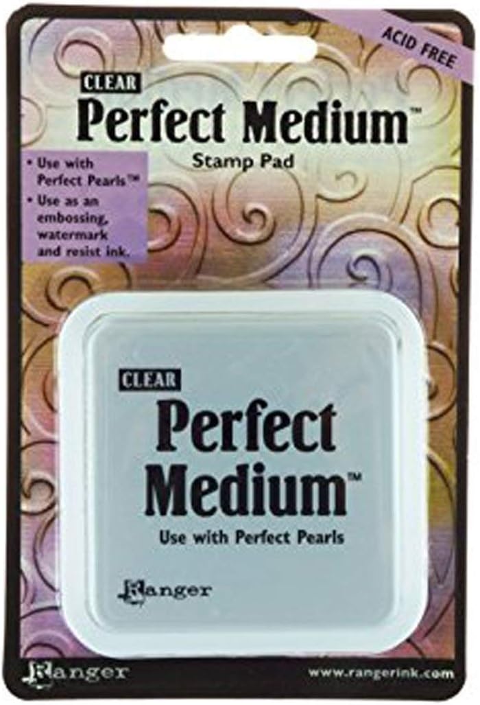 Ranger 16205-NB Perfect Medium Stamp Pad, Clear, 3 by 3-Inch
