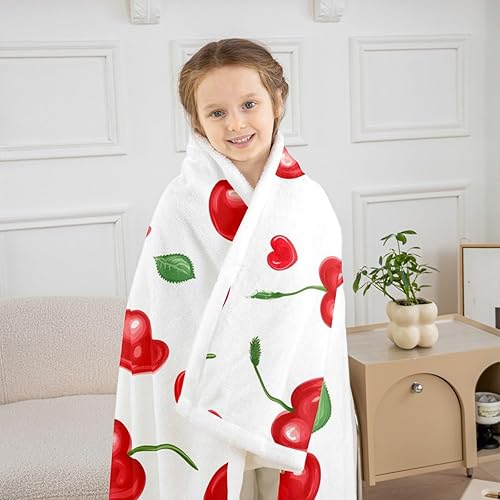 Miniatura 77 de Manfei Pink Flower Throw Blanket Watercolor Floral Leaves Print Fleece Blanket Plants Wildflower Cozy Throws for Bed Couch Sofa,Kids Boys Girls Room