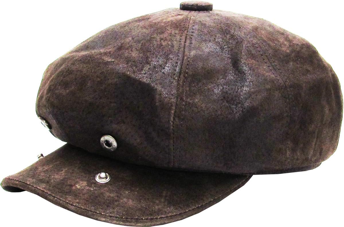 Gatsby Ivy Collection Classic Newsboy Cabbie Applejack Leather Hats Caps at  Men’s Clothing store