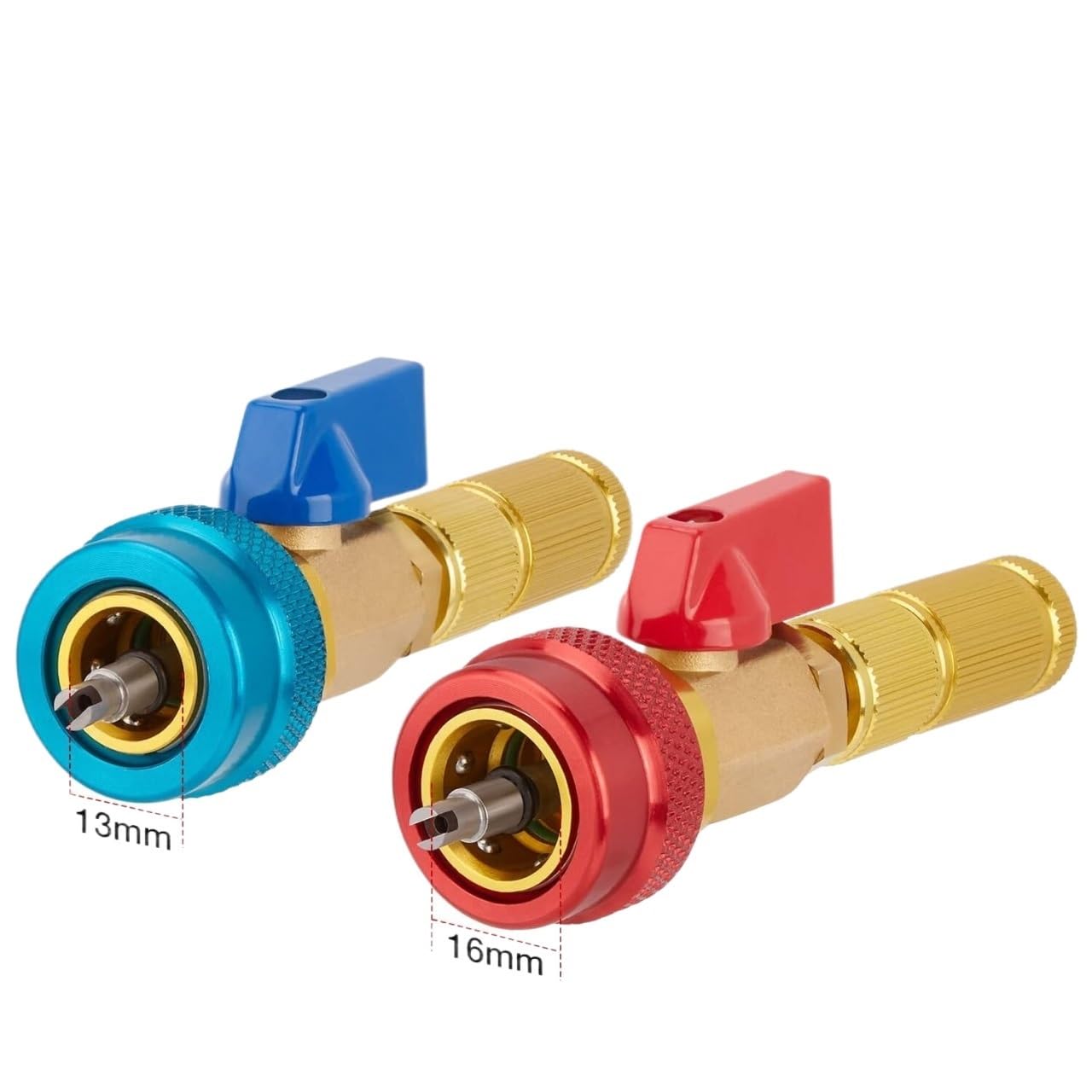 R134A-Ventileinsatz-Entferner-Installations-AC-Service-Tool | Doppeldruckeinsatz, schnelle Demontage, bequeme Kältemittelwartung(2pcs set)