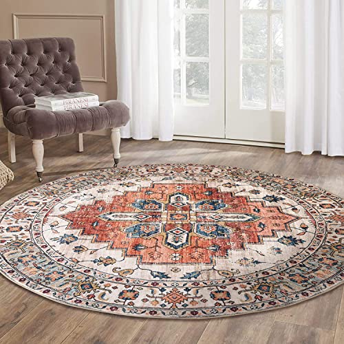 Aopota BS-1 Runner Rug Round Non Slip Distressed Faux Wool Area Rug Runner thumb #6