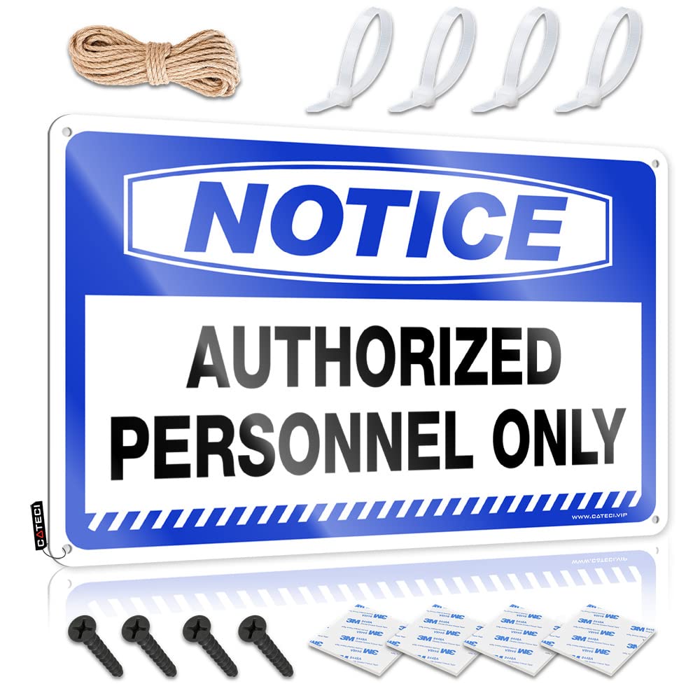 Fzfn Men's Colour Aesthetic, Decorations Farm Waterproof Notice Authorized Personnel Only | Rustic New Wall Art(30X40cm)