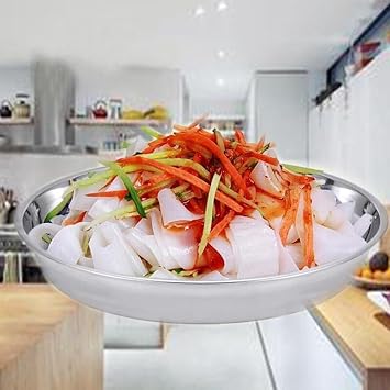 Stainless Steel Cold Crust Tray for Food Service Environments Including Cafeterias, Delis and Institutional Kitchens with Reliable Performance (30cm)