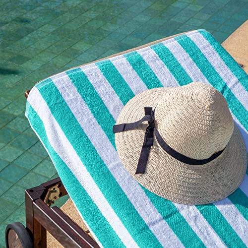 Arkwright Oversized California Beach Towels - (Pack Of 4) Absorbent, Quick Drying, Ringspun Cotton Pool Towel, Perfect For Hotel, Spa Hot Tub, And Bath, 30 X 70 In, Green #TOP4