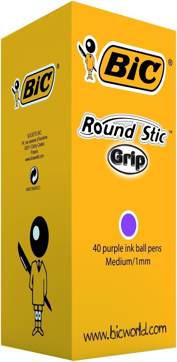 Bic Purple Stic Grip Class Pack Pk 40