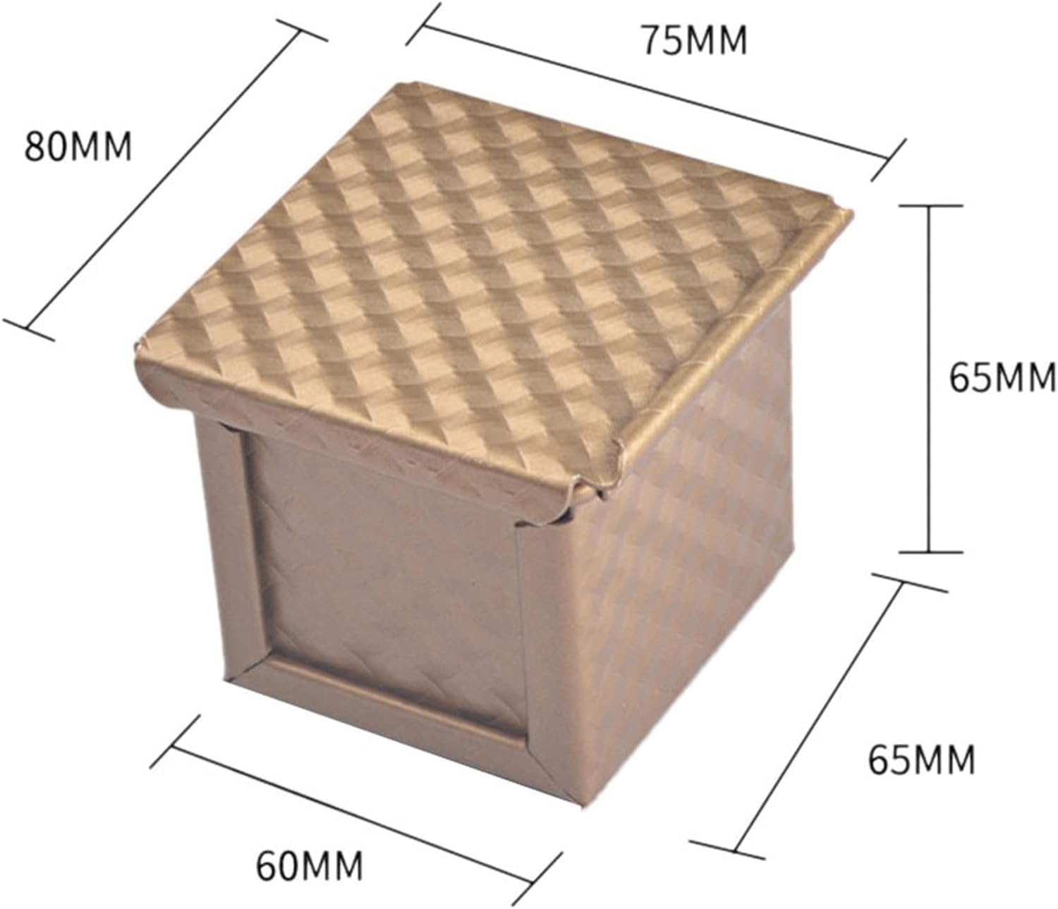 6 x teglia quadrata con coperchio stampo per pane tostato padella per pane pullman pagnotta padella con coperchio antiaderente mini cubo d'acqua toast box