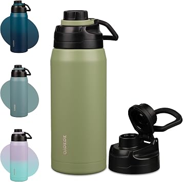 BJPKPK 36 oz Insulated Water Bottle, Leakproof Stainless Steel Jug