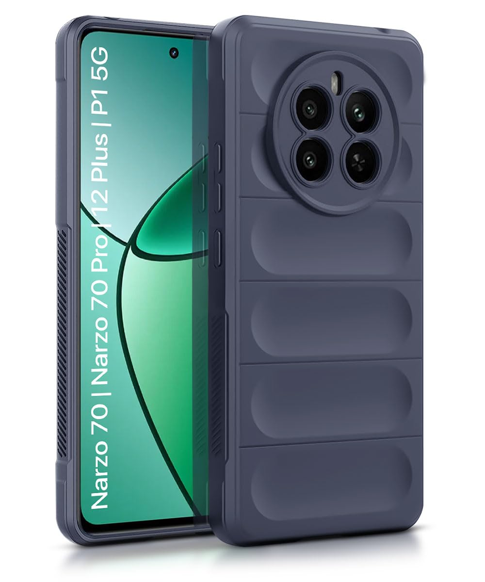 WOW IMAGINE Ultimate Silicon Back Cover Case for Realme Narzo 70 | Realme Narzo 70 Pro | Realme 12 Plus |P1 5G Drop Protection Shockproof Bumper | Anti-Slip Grip | Micro-Fibre Cloth Inside (Deep Blue) WOW IMAGINE Ultimate Silicon Back Cover Case for Realme Narzo 70 | Realme Narzo 70 Pro | Realme 12 Plus |P1 5G Drop Protection Shockproof Bumper | Anti-Slip Grip | Micro-Fibre Cloth Inside (Deep Blue)