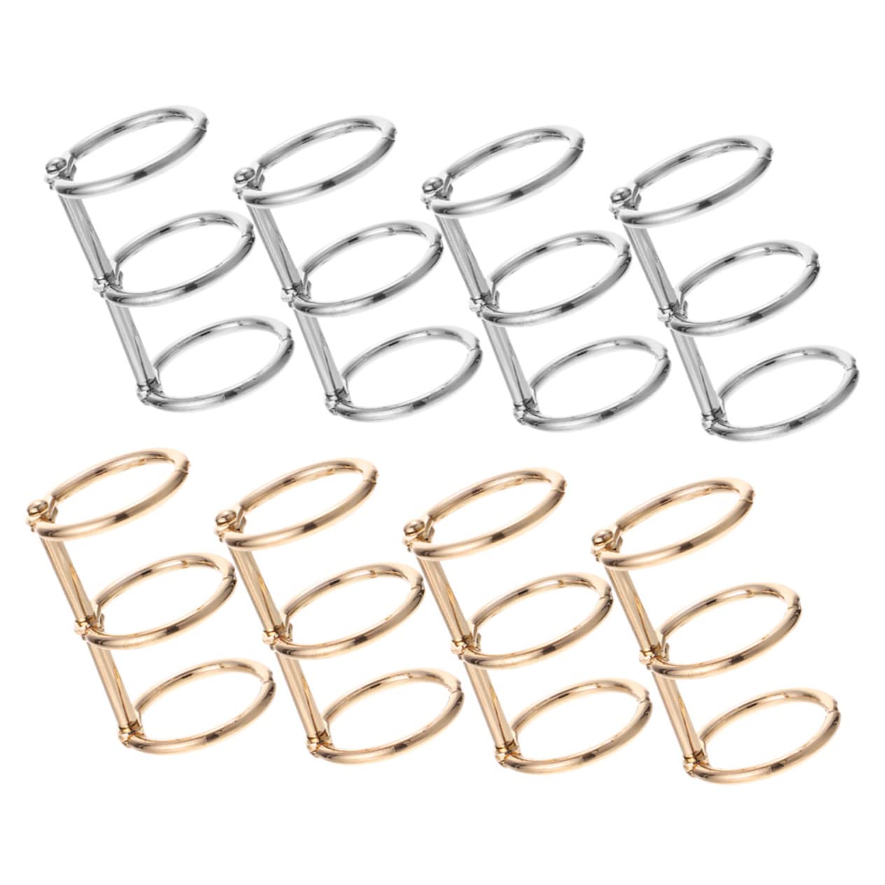 HOMSFOU 4 Set Anelli Per Raccoglitori Per Schede Di Indice Anelli Per Raccoglitori Piccoli Raccoglitori Ad Anelli Per Fogli Mobili Anelli Per Fogli Mobili Portachiavi Per 8 pezzi*4