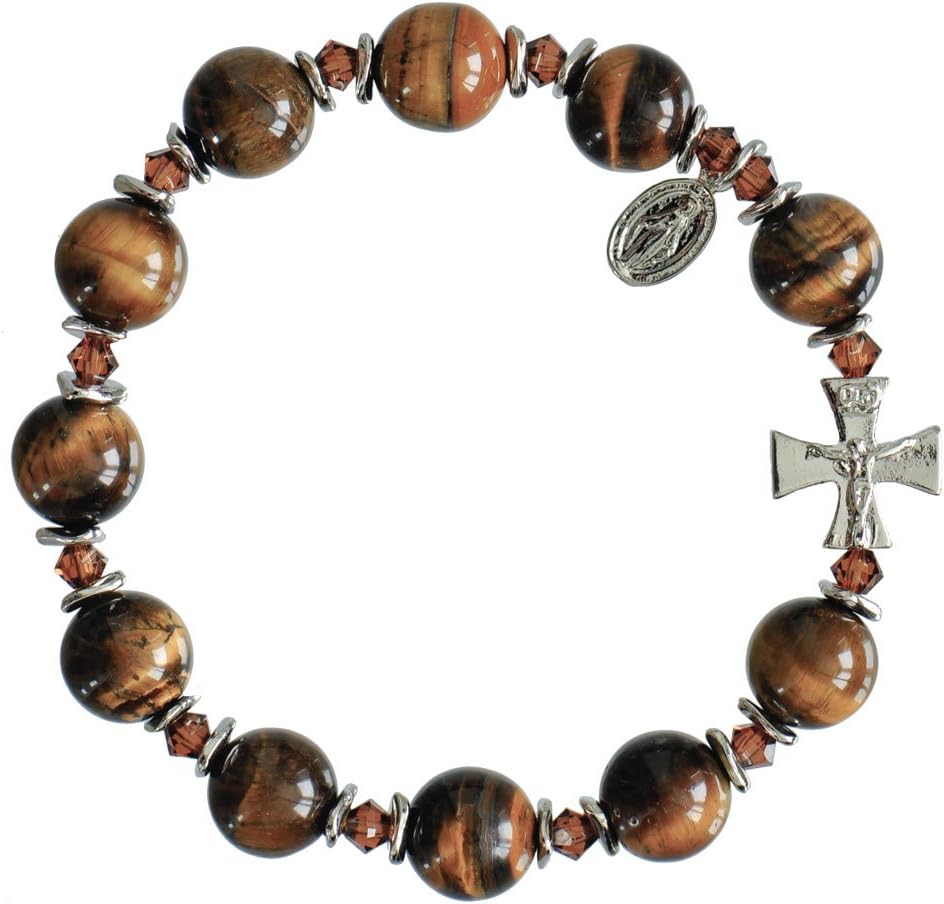 Sine Cera Rosary Bracelet Tiger Eye 10mm