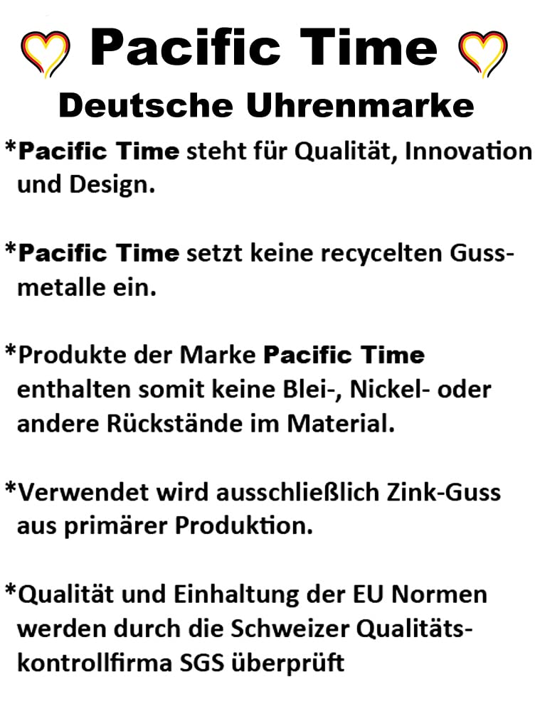 Pacific Time Kinderuhr Mädchen Pferdeuhr rosa Pferdekopf 2 Armbänder | Geschenk für Mädchen: rosa Pferdekopf, Sunray-Zifferblatt, 2 Armbänder, fluoreszierende Zeiger, 5 ATM wasserdicht