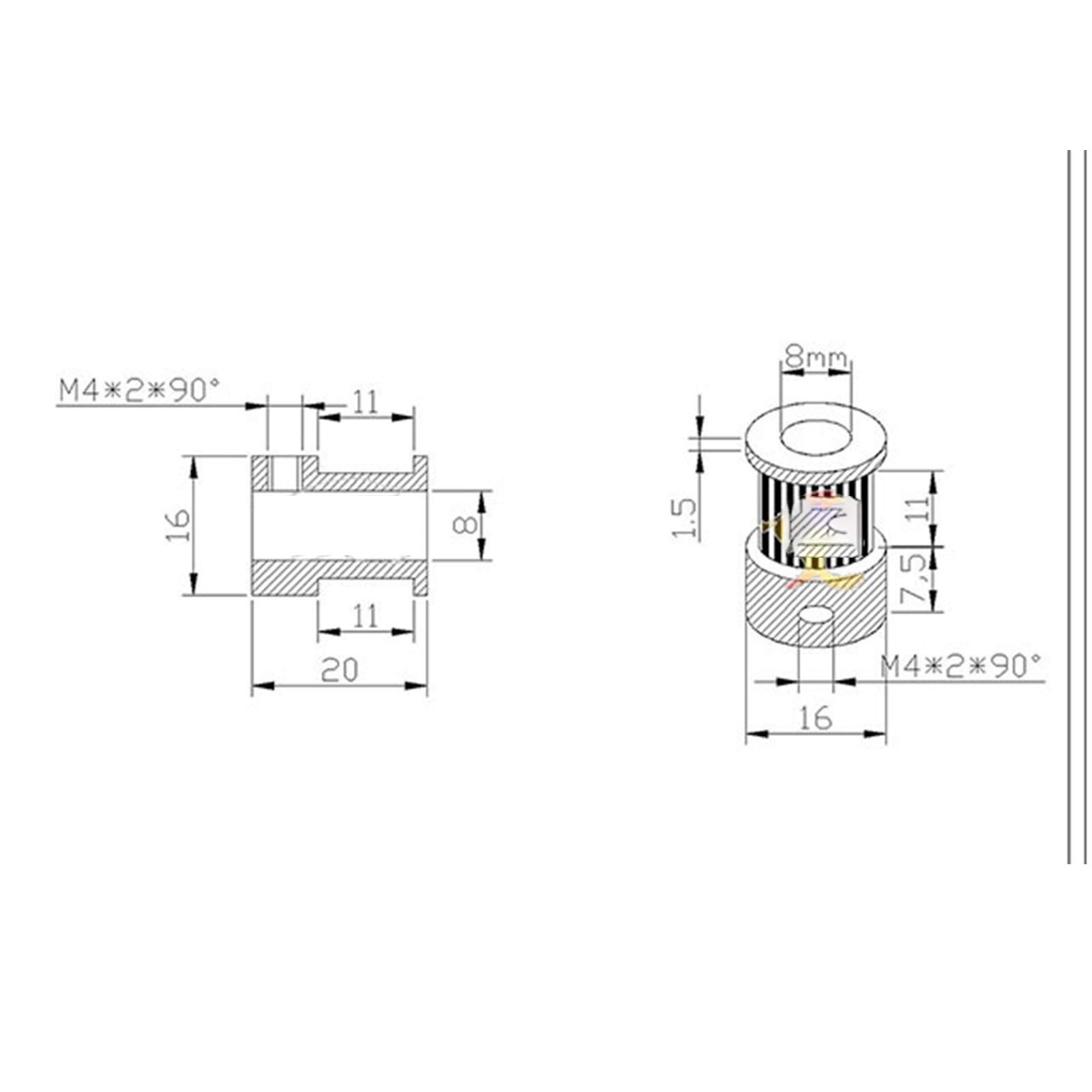 Cqinju-Puleggia GT2. Puleggia Di Temporizzazione 2GT 40. Alesaggio - Foto 9