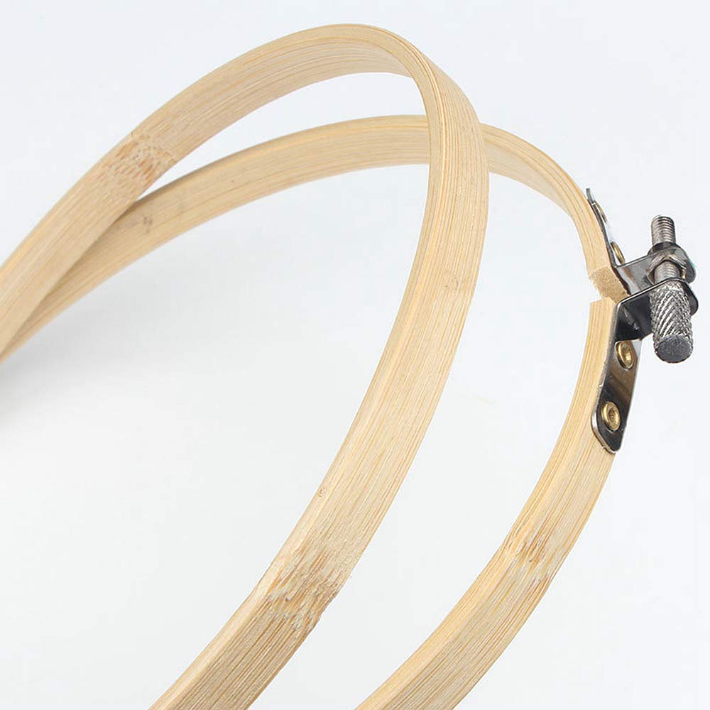Cerchi rotondi in legno di bambù per ricamo a punto croce, 10 pezzi, 25,4 cm, Colore legno, 20 Pezzi