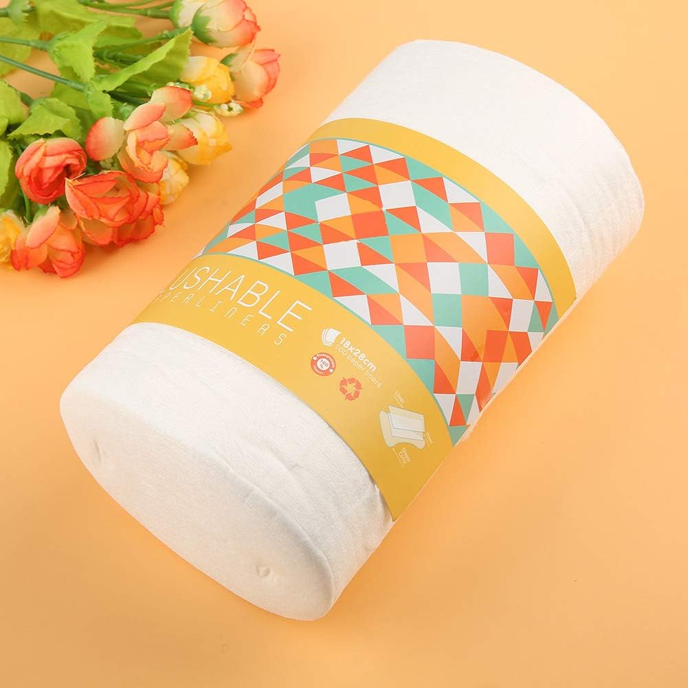 Doublures de Couches Jetables en Fiber de Bambou pour bébé, 100 Pièces/rouleau, Lingettes Humides pour Utilisation à Long Terme pour Couches et Pantalons