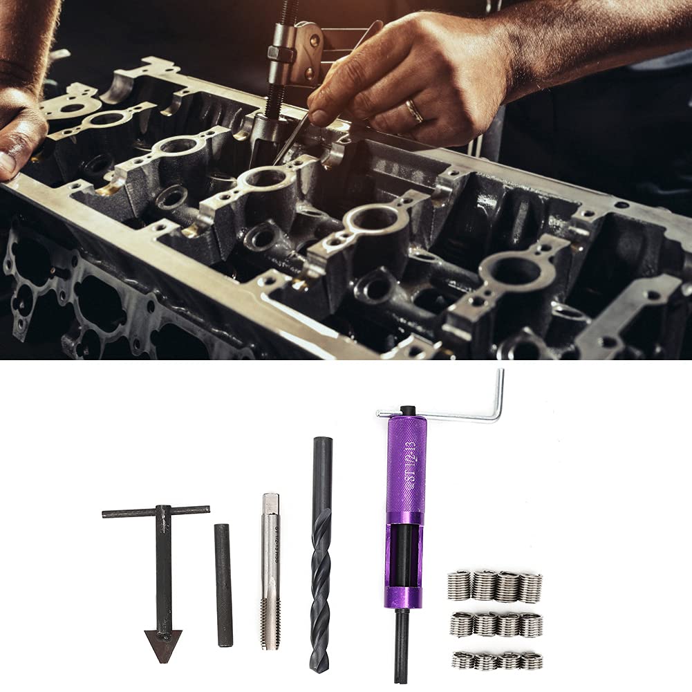 Kit de reparación de subprocesos Herramienta duradera eficiente para mantenimiento mecánico