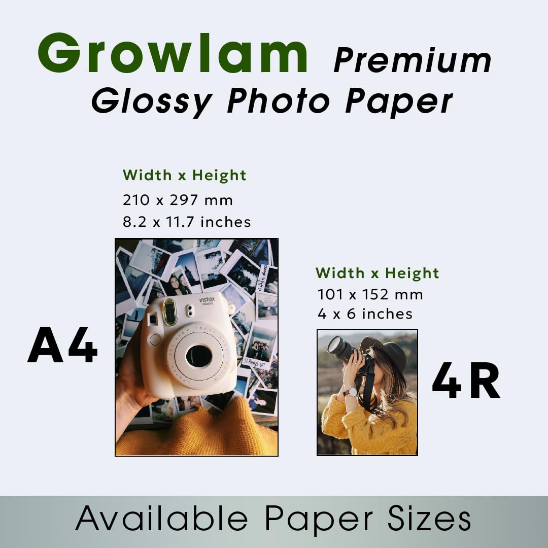 Growlam Fotopapier, glänzend, 150 g/m², 20 Blatt