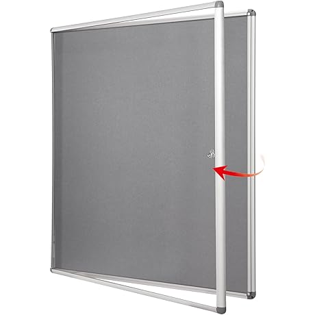 Swansea Felt Bulletin Board Message Center with Lockable Door