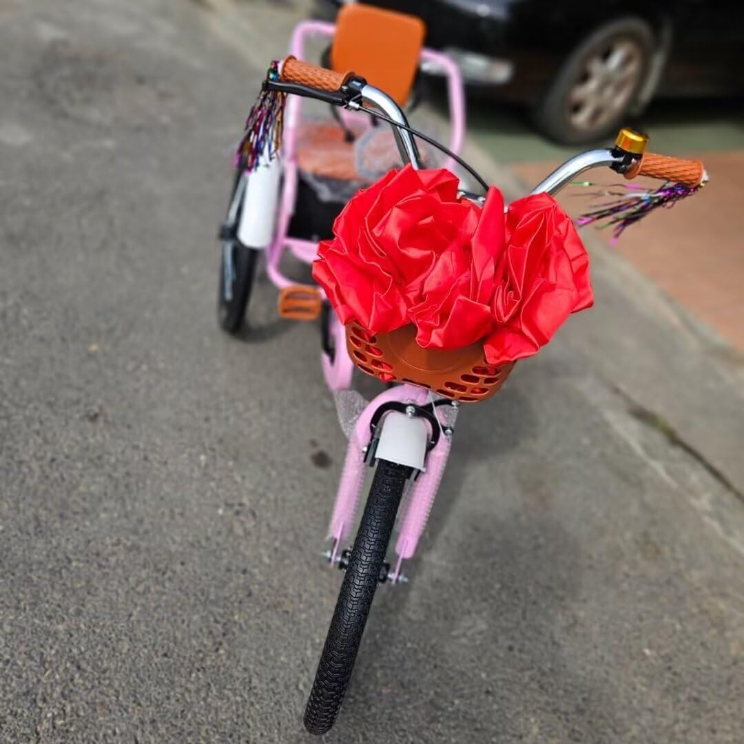 ピンクの三輪車 後ろハンドル付き Amazon.co.jp: 2～10歳向け幼児用