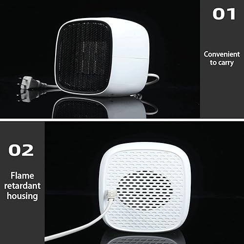 Miniatura 3 de Electric Warmer for Indoor Use,Adjustable Compact with Overheat Defense and Tip-Over Defense