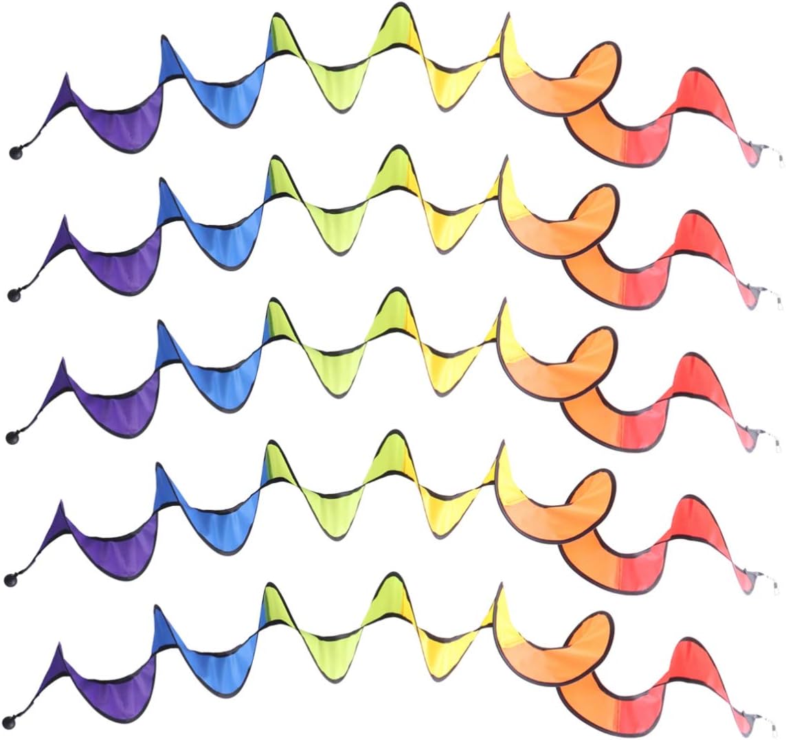 Colorful Spiral Rainbow Wind Spinner Suspendu Curly Spinner Yard Jardin