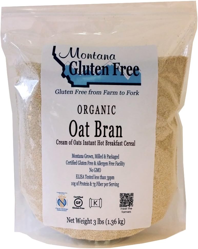 Montana Gluten Free Organic Oat Bran/Cream of Oats, 3 Pound