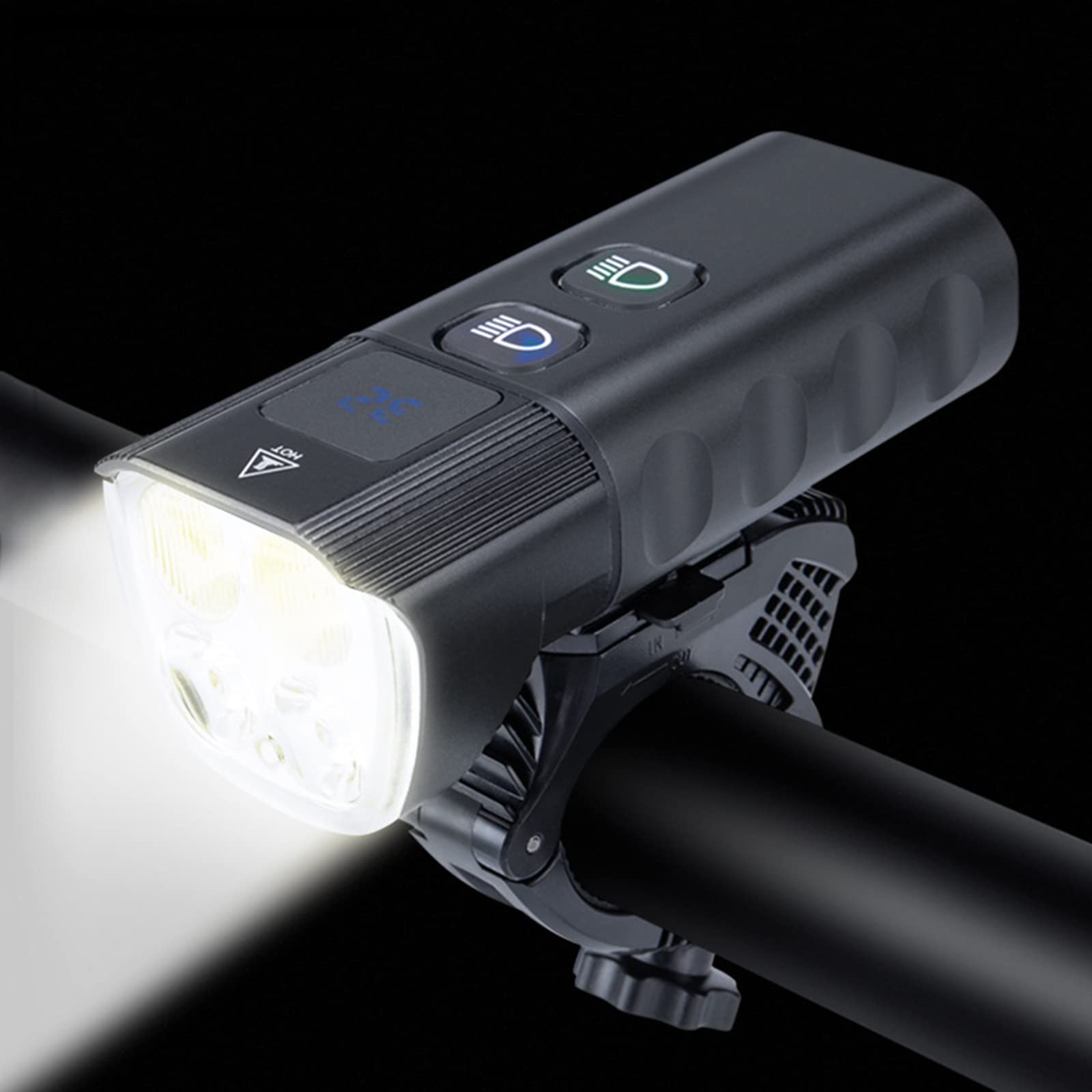 Set di Luci Anteriori per Bicicletta USB Ricaricabile-IP65 Luci Impermeabili, 1600 Lumen 13 modalità di Illuminazione Faro Adatto A Tutte Le Bici da Strada Mountain Bike