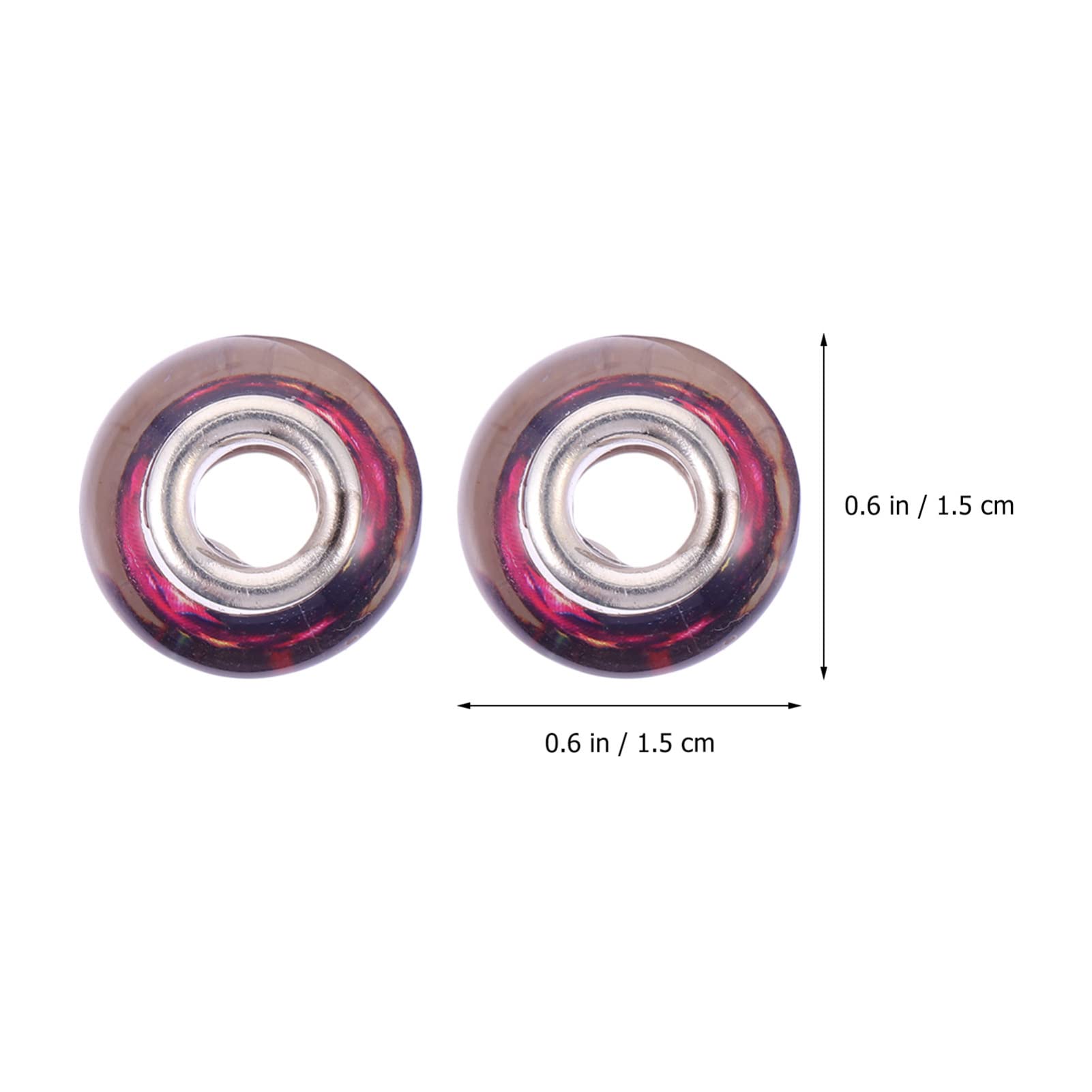 Uonlytech 2 Series Abalorios Con Agujero Para Decoración De Joyería Diy De Resina Con Floral Para Pulseras Collares Y Accesorios 100 Piezas*2