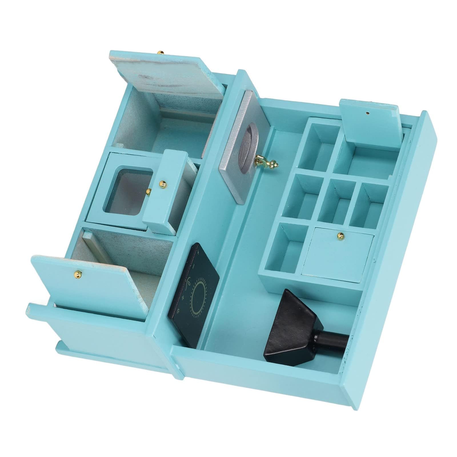 Armadio da cucina Armadietti Mobili in miniatura Modello Case Bambole Accessori da cucina Realistico Playset 1: 12 Case delle bambole in legno Accessori