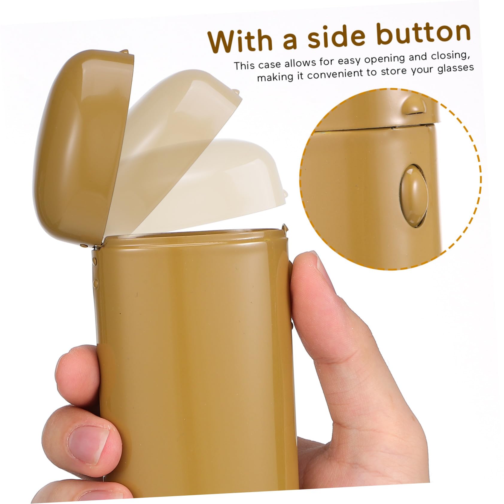 Estuche Rígido Metálico para Gafas de Viaje Diseño Delgado y Resistente con Botón Lateral Protección contra y Arañazos para Hombre y Mujer Almacenamiento Versátil para Gafas y