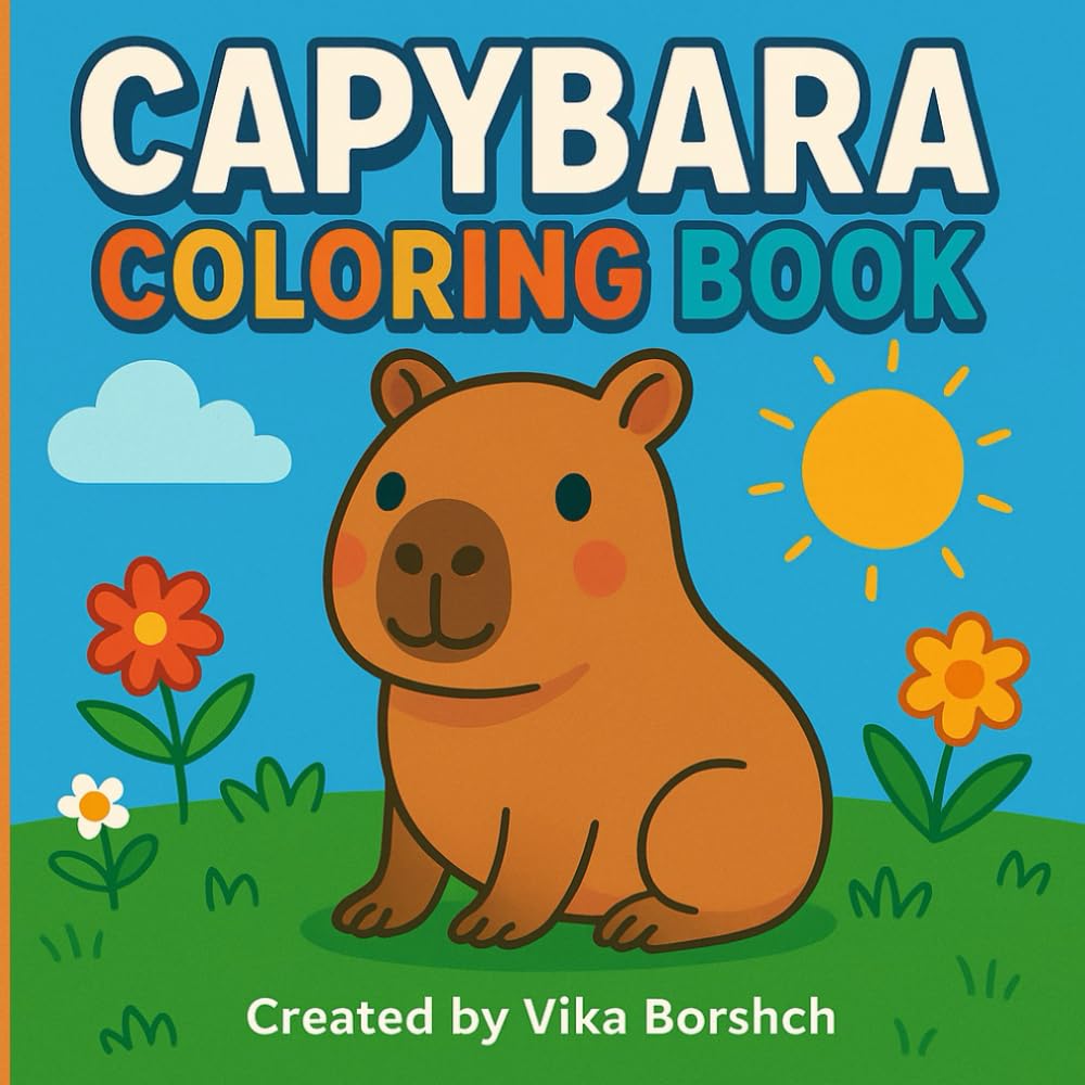 Capybara Coloring Book