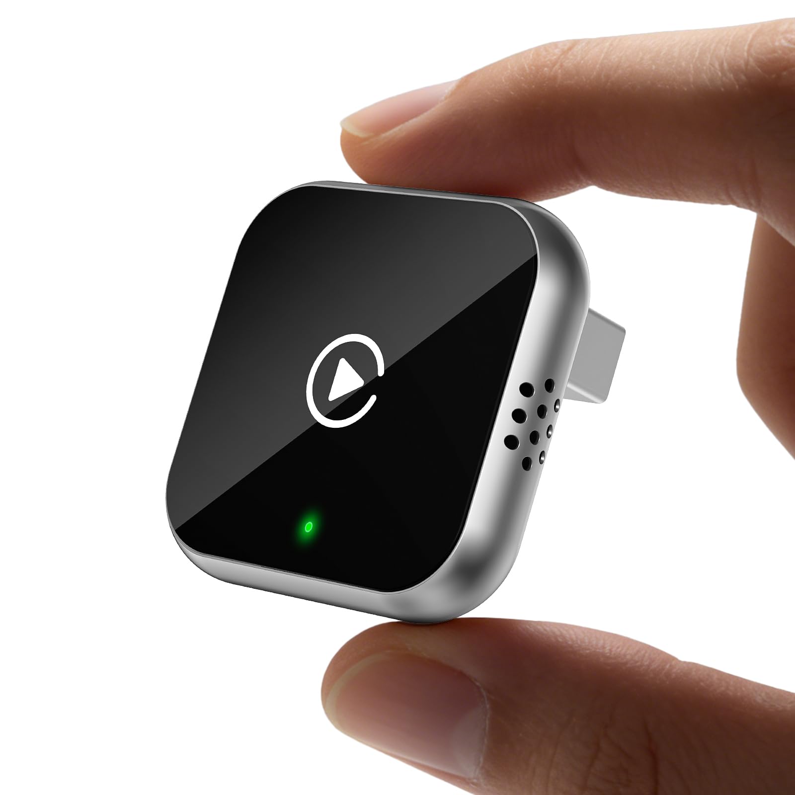 OVVOFPP 2026 Adaptateur CarPlay sans Fil Puce quadricœur 5G sans Latence Filaire-sans Fil prêt à l'emploi,Connexion Rapide et Stable, Compatible avec Les Véhicules Fabriqués Après 2016