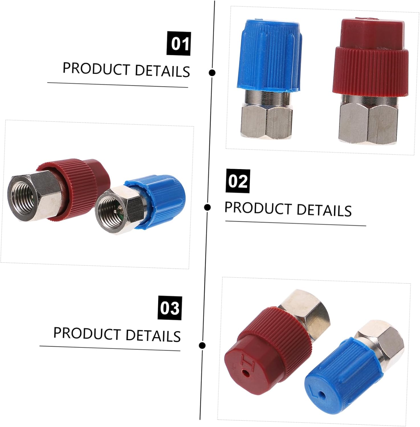 2Pcs Quick Connect Couplers for Car High Low Conversion Adapters Durable Skid Design for Compatible with Automobile