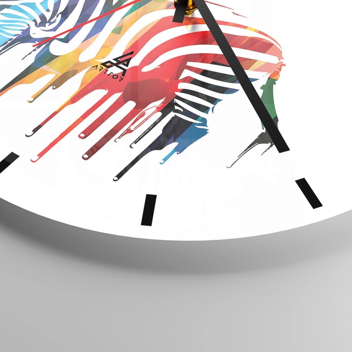 Moderno Reloj de Vidrio 40x40cm Redondo Decorativo Infantil Arte - 3057