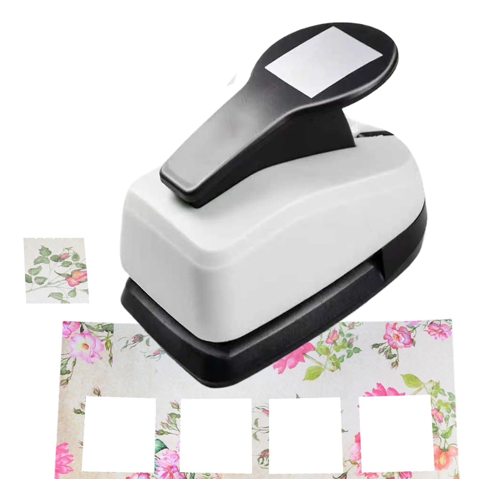 Punzón cuadrado para papel y formador de agujeros rectangulares para manualidades escolares 8