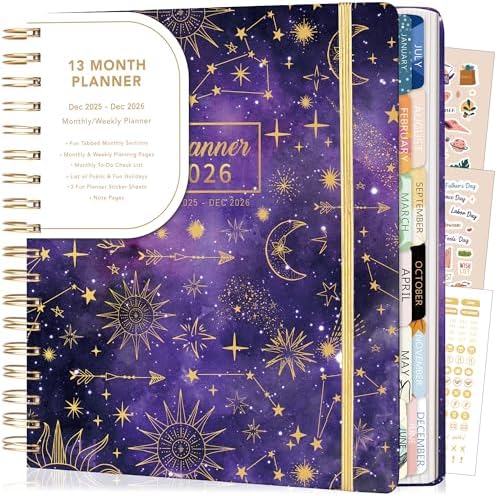 2026 Planner Weekly and Monthly Dec 2025-Dec 2026 Hard