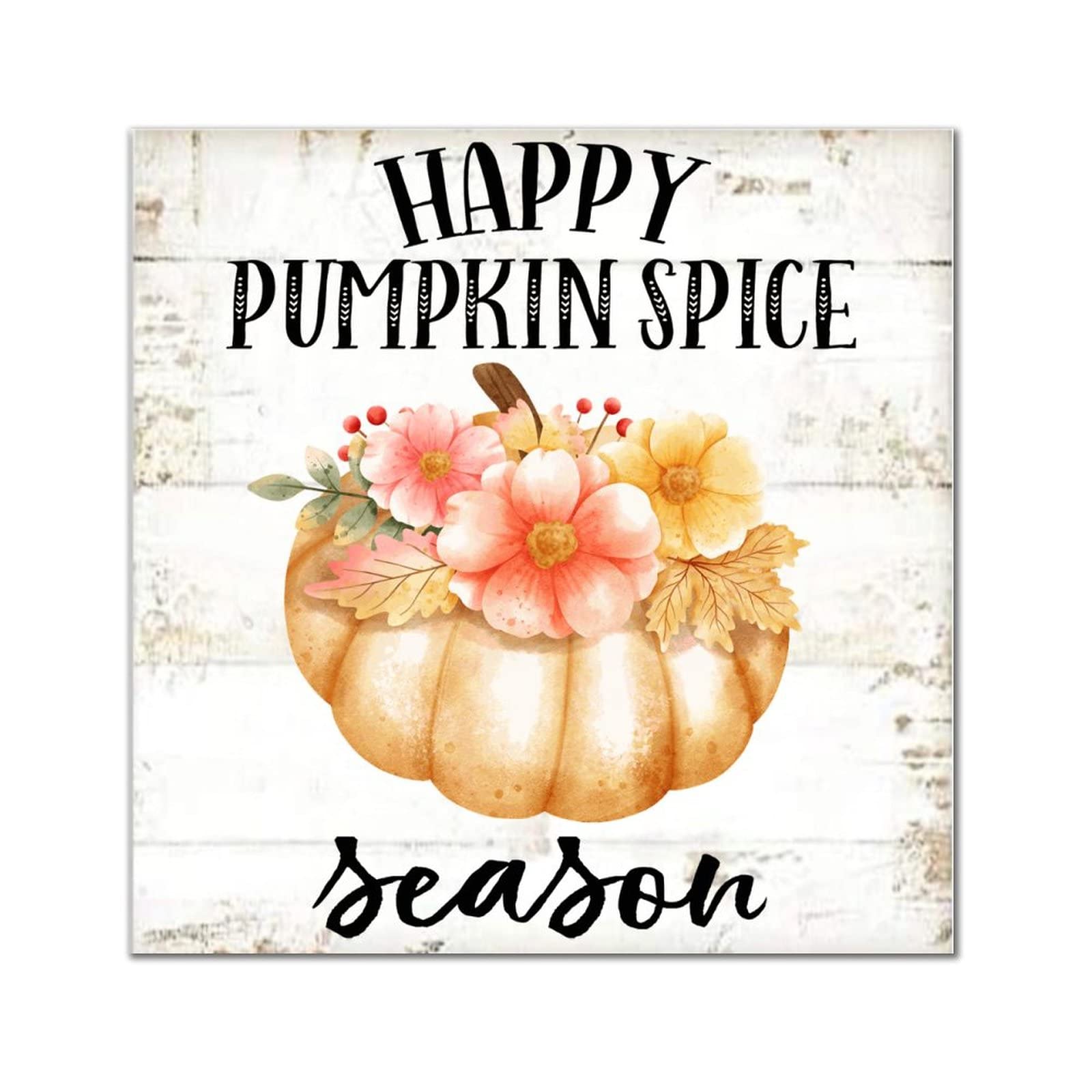 Panneau en bois Happy Pumpkin Spice Season pour célébrer l'automne